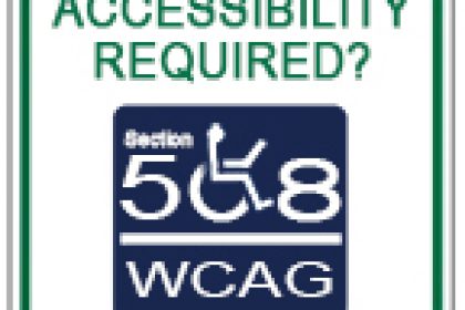 Accessibility Required? Section 508, WCAG thumbnail graphic