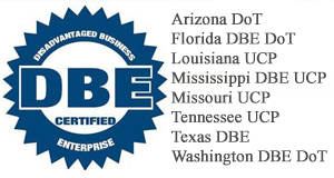 Comsolutions is dbe certified in arizona, florida, louisiana, mississippi, missouri, tennessee, texas, and washington