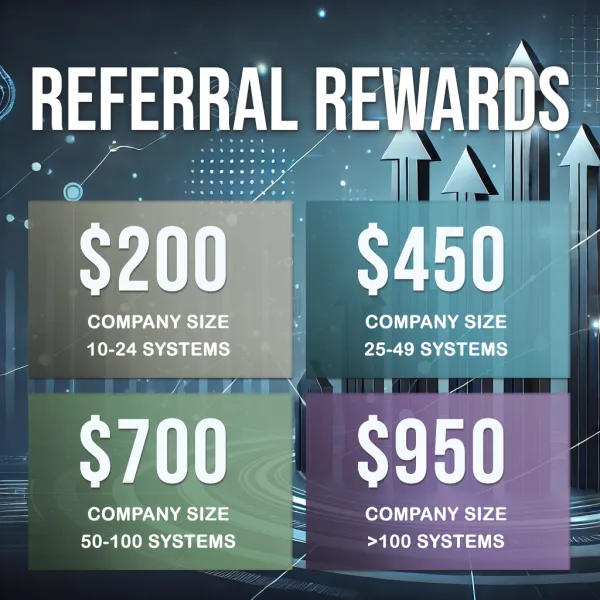 Referral rewards ranging from $200 to $950